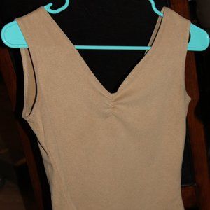 V-Neck No Boundaries Tank Top - Tan